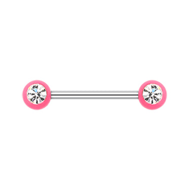 Vivid Gem Ball Nipple Barbell Rings - Nipple Ring. Navel Rings Australia.
