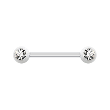 Vivid Gem Ball Nipple Barbell Rings - Nipple Ring. Navel Rings Australia.