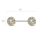 La Fusión Nipple Jewellery with Rose Gold Plating - Nipple Ring. Navel Rings Australia.