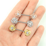 La Fusión Nipple Jewellery with Rose Gold Plating - Nipple Ring. Navel Rings Australia.