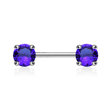 Classic Prong Celeste Nipple Rings - Nipple Ring. Navel Rings Australia.