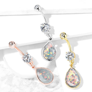 The Opálio Rock Drop Belly Ring - Dangling Belly Ring. Navel Rings Australia.