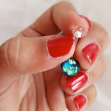 Opal Glitteresque Acrylic Belly Bars - Basic Curved Barbell. Navel Rings Australia.