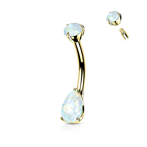 Opal online belly ring