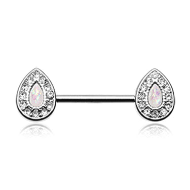 Opal Chakra Nipple Barbell Ring - Nipple Ring. Navel Rings Australia.