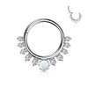 Fiorella Opal Septum Ring in 14K White Gold