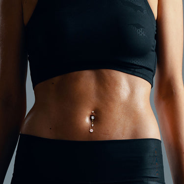 Fantasía Orchid Zenith Belly Ring - Dangling Belly Ring. Navel Rings Australia.
