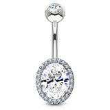 Jojo Ovaline Belly Bar - Basic Curved Barbell. Navel Rings Australia.