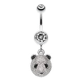 Cute Panda Bear Belly Dangle - Dangling Belly Ring. Navel Rings Australia.