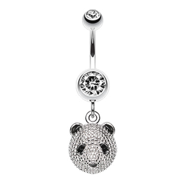 Cute Panda Bear Belly Dangle - Dangling Belly Ring. Navel Rings Australia.