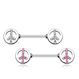 Bling Peace Nipple Barbell Ring - Nipple Ring. Navel Rings Australia.