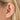 Shaped Pear Ball Earring by Maria Tash in 14K White Gold. Flat Stud. - Earring. Navel Rings Australia.