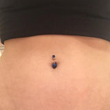 Pearly Splatter Paint Acrylic Belly Ring - Basic Curved Barbell. Navel Rings Australia.