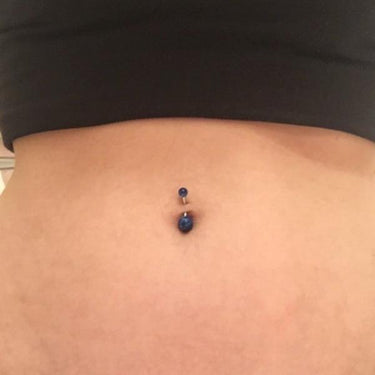 Pearly Splatter Paint Acrylic Belly Ring - Basic Curved Barbell. Navel Rings Australia.