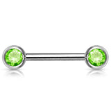 Classique 316L Surgical Steel Gem Nipple Barbells - Nipple Ring. Navel Rings Australia.