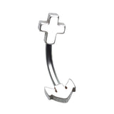 16g Petite Anchor Reverse Navel Ring - Reverse Top Down Belly Ring. Navel Rings Australia.