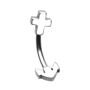 16g Petite Anchor Reverse Navel Ring - Reverse Top Down Belly Ring. Navel Rings Australia.