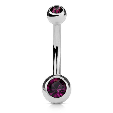 Petite Ball Classique Belly Bars - Basic Curved Barbell. Navel Rings Australia.