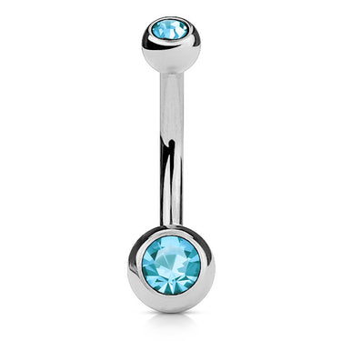 Petite Ball Classique Belly Bars - Basic Curved Barbell. Navel Rings Australia.