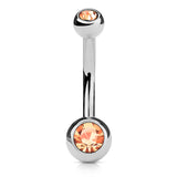 Petite Ball Classique Belly Bars - Basic Curved Barbell. Navel Rings Australia.
