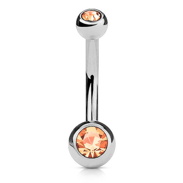 Petite Ball Classique Belly Bars - Basic Curved Barbell. Navel Rings Australia.