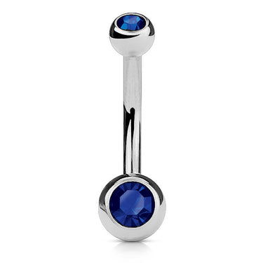 Petite Ball Classique Belly Bars - Basic Curved Barbell. Navel Rings Australia.