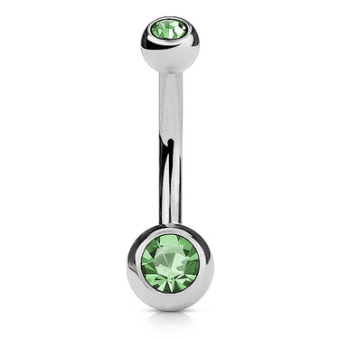 Petite Ball Classique Belly Bars - Basic Curved Barbell. Navel Rings Australia.