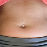 Petites Classic Belly Bar - Fixed (non-dangle) Belly Bar. Navel Rings Australia.