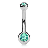 Petite Ball Classique Belly Bars - Basic Curved Barbell. Navel Rings Australia.
