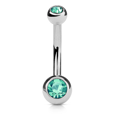 Petite Ball Classique Belly Bars - Basic Curved Barbell. Navel Rings Australia.