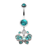 Sweet n' Petite Butterfly Dangle - Dangling Belly Ring. Navel Rings Australia.