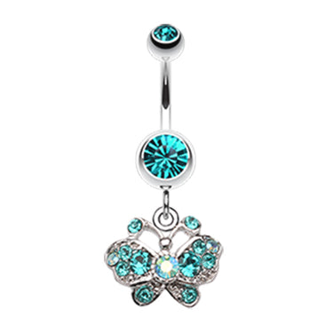 Sweet n' Petite Butterfly Dangle - Dangling Belly Ring. Navel Rings Australia.