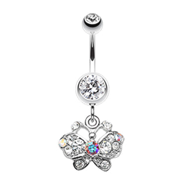 Sweet n' Petite Butterfly Dangle - Dangling Belly Ring. Navel Rings Australia.