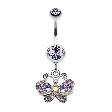 Sweet n' Petite Butterfly Dangle - Dangling Belly Ring. Navel Rings Australia.