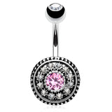 Toto Boho Belly Piercing - Fixed (non-dangle) Belly Bar. Navel Rings Australia.