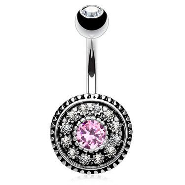 Toto Boho Belly Piercing - Fixed (non-dangle) Belly Bar. Navel Rings Australia.