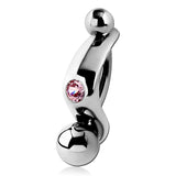 Classic Gem Belly Shield - Orbital and Shield. Navel Rings Australia.