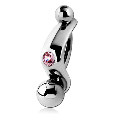 Classic Gem Belly Shield - Orbital and Shield. Navel Rings Australia.
