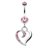 Love Tango Belly Dangle - Dangling Belly Ring. Navel Rings Australia.