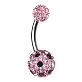 Retro Dabble Motley™ Belly Button Piercing - Basic Curved Barbell. Navel Rings Australia.