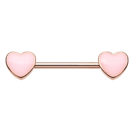 Love Heart 14K Rose Gold Plated Nipple Rings. – The Belly Ring Shop