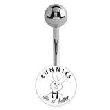 Officially Licensed Playboy Bunny Logo Belly Bars - Basic Curved Barbell. Navel Rings Australia.
