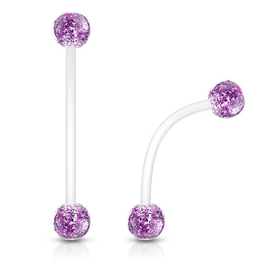 Glitter Babe Duo Ball Pregnancy Belly Ring - Maternity Belly Ring. Navel Rings Australia.
