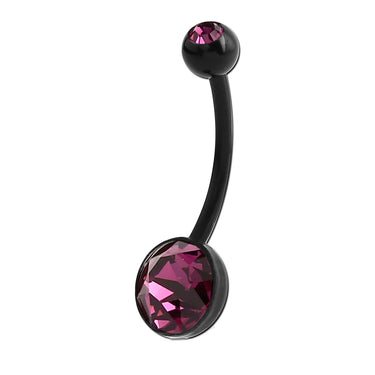 Black Flex Maternity Belly Bar - Maternity Belly Ring. Navel Rings Australia.