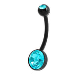 Black Flex Maternity Belly Bar - Maternity Belly Ring. Navel Rings Australia.