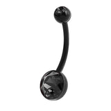 Black Flex Maternity Belly Bar - Maternity Belly Ring. Navel Rings Australia.