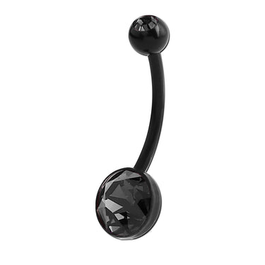 Black Flex Maternity Belly Bar - Maternity Belly Ring. Navel Rings Australia.