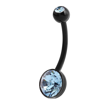 Black Flex Maternity Belly Bar - Maternity Belly Ring. Navel Rings Australia.