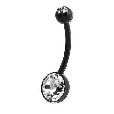 Black Flex Maternity Belly Bar - Maternity Belly Ring. Navel Rings Australia.