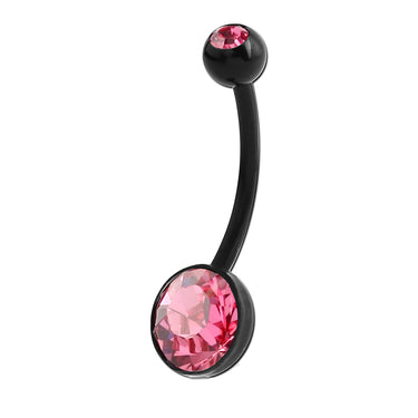 Black Flex Maternity Belly Bar - Maternity Belly Ring. Navel Rings Australia.